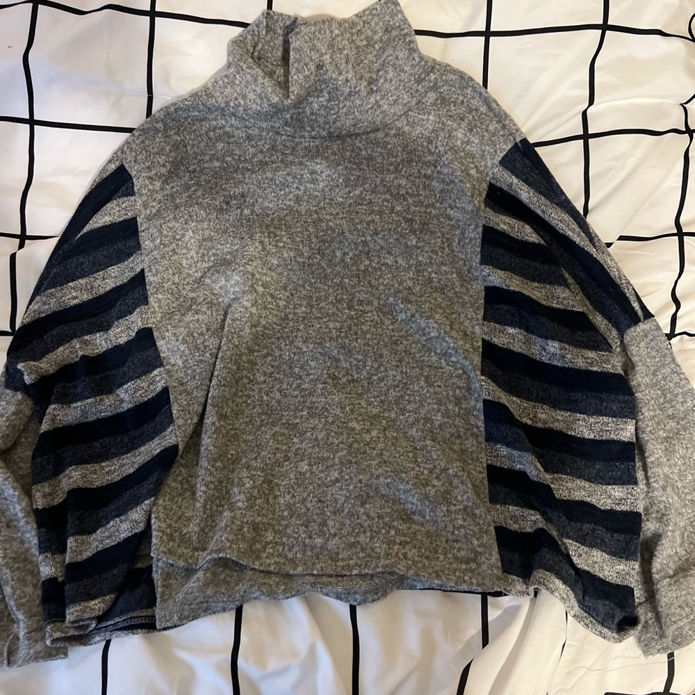 Grey turtleneck sweater